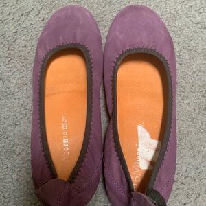 Purple suede shoes